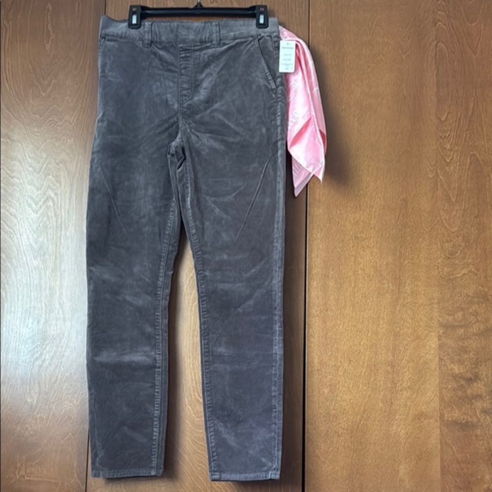 Juicy Couture NWT California Skinny Pull On Corduroy Cloud Grey Pants Sz 29